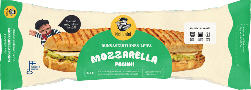 Mozzarella med fiberrikt bröd